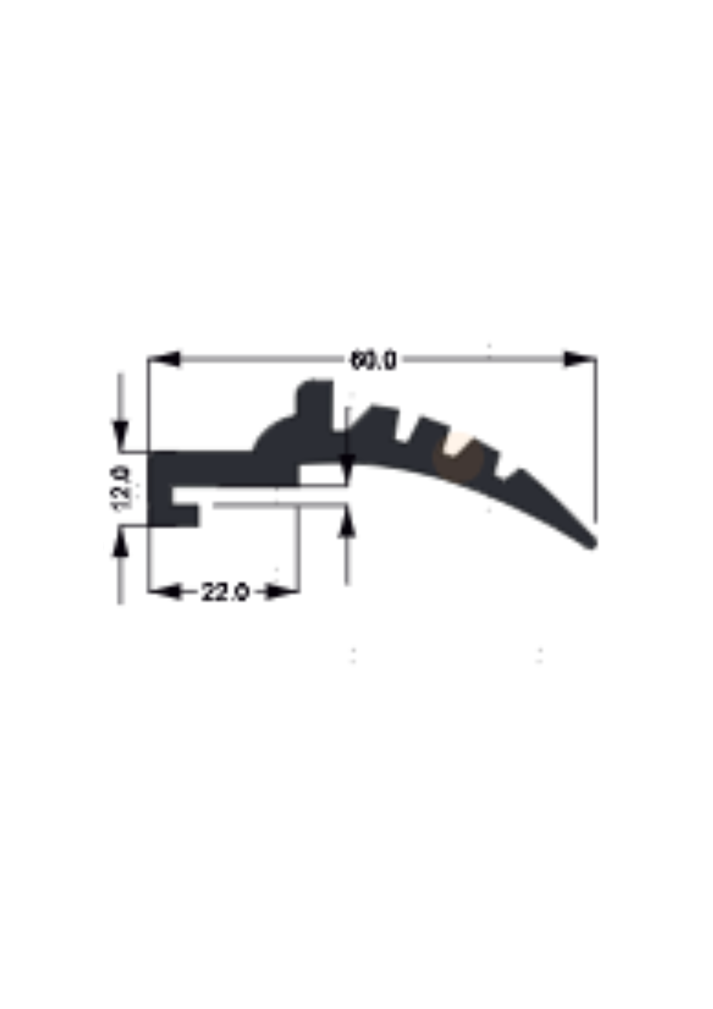 Uszczelka - profil ciągniony E-MFMASKA/40 - miniatura 2